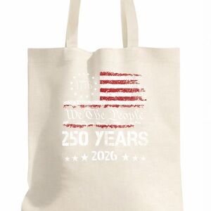 CANVAS TOTE BAG 250th Anniversary of the US CUSTOM Graphic Grocery Book Bag